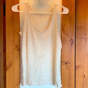 jCrew cream sequin tank